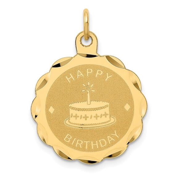Kazi Luxury 14k Yellow Gold HAPPY BIRTHDAY Charm